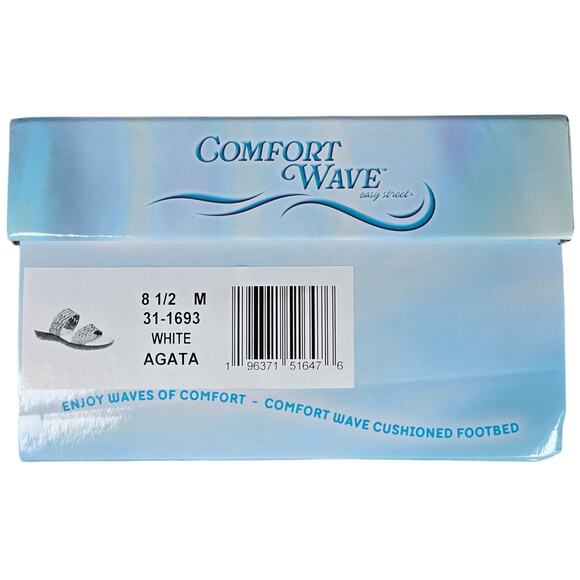 Easy Street Agata Slide Sandals‎ White 8.5 NIB - Picture 8 of 9